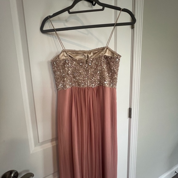 Aiden Mattox Sequin and Chiffon gown. Blush color. Size 2. - Picture 3 of 4